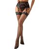 ohmydear Reggicalze Donna Hotcon Stocking Lingerie Sexydonna Curvy Guepiere a Vita Alta Giarrettiere con Fibbia Completino Intimo con 4 Clip e Supporto Cartilagineo