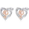 INFUSEU Orecchini Lettera, Argento Sterling 925 Orecchino Iniziale Lobo Iniziali Cuore Lettera A-Z Nome Iniziali Dell'alfabeto Gioielli Personalizzati Regali per Donne Ragazze