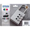 Epson MULTIPACK 4 CARTUCCE INCHIOSTRI ORIGINALI EPSON 35XL LUCCHETTO NERO + COLORI