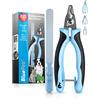 BluePet Forbici per Cani Unghie - Maggiore Comfort Grazie alla Testa di Taglio Angolata - per Cani e Gatti di Taglia Piccola e Media - Lima Unghie Incluso
