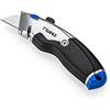 Dahle Heavy Duty Cutter (lama trapezoidale, alloggiamento in metallo, con taglierina a nastro, con 3 lame di ricambio) nero/argento
