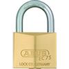 ABUS Lucchetto 264 - Ottone Massiccio, Chiave di Sicurezza, 60 mm | Grillo in acciaio temprato con Nano Protect, componenti anticorrosione, chiave reversibile con 150.000 combinazioni