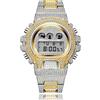 ICEDIAMOND 45mm Iced Out CZ Diamond LED Orologio Digitale, Multi-funzionale Grande Quadrante con Data Calendario Settimanale e Tempistica, Moda Hip Hop Gioielli per Uomo e Donna (Mixed)