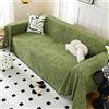 FANSU Telo Copridivano 1 2 3 4 Posti, Jacquard Conchiglia Copriletto Matrimoniale Multiuso Copritutto, Coperta Copridivano Antiscivolo Reversibile Coperta Decorativa per Divano (Verde,180x180cm)