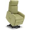 REDÒKASA Nuova Seattle PLUS poltrona relax alzapersona in tessuto con 2 motori, reclinabile e Posizione TV (Verde Adrenalina)