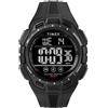 Timex Orologio sportivo da uomo, 43 mm, cinturino in resina nera, quadrante digitale, cassa nera TW5M61800