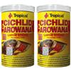 Tropical Cichlid&AROWANA Large Sticks 250ml / 75g - Mangime per intensificare i Colori di Grandi ciclidi e di arowana Adulti (Confezione da 2)