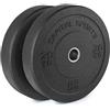 Capital Sports Renit Hi Temp Coppia Dischi Sollevamento Pesi Allenamento Palestra Body Building (2 x 20 kg, Attacco 50,4 mm, Nucleo in Alluminio Resistente agli Urti) Neri