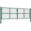 vidaXL Cancello da Giardino a Rete in Acciaio 400x125 cm Verde