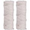 Rayher 4200102 Cordone Iuta, 3-x 3.5 mm ø, Rocchetto 50 m, Cordoncino Decoro per Lavori Creativi, Beige (Confezione da 2)