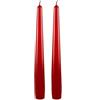 Cereria Di Giorgio Risthò 1106_28 Candele Laccate Coniche, Bordeaux, Diametro 2.2 cm, Altezza 21 cm, 3 pezzi (Confezione da 2)