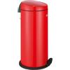 WESCO Classica raccolta rifiuti CAPBOY MAXI in colore rosso, lamiera d'acciaio verniciata a polvere, inserto in metallo da 22 litri, pedana in plastica