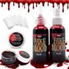 Pardofelis Sangue Finto Halloween Set, Sangue Finto Lavabile Trucchi Make up Kit Fake Blood Spray Liquido Sangue Finto Denso Bende per Halloween Effetti Speciali Trucco