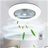 Lixada Ventilatore a soffitto con illuminazione Luce a LED con telecomando Senza batteria 36W Moderna lampada da soffitto a LED per camera da letto, soggiorno, sala da pranzo (Grigio)