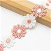 XCSJ 5 Yarde 2.5cm Nastro Di Fiori In Poliestere Passamaneria Decorativa Trim Nastro Fiore Applique Nastri Decorativi Tessuto Per Fascia Per Capelli, Abbigliamento, Decorazioni Per Feste (rosa chiaro)