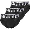 Calvin Klein Hip Brief 3Pk 000NB3607A Slip a Vita Bassa, Nero (Black, Black, Black), L Uomo