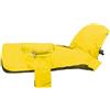 Record Impermeabile Pocket per Cani con Cappuccio Regolabile. Cappotto per cani tascabile e ripiegabile con chiusura a strappo. Giacca Antipioggia per Cani con il foro per il guinzaglio|(Giallo, S)