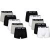 HIKARO Hik0021am Boxer, Multicolore (Nero/Grigio/Bianco), 32 (Pacco da 10) Uomo