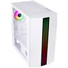 Itek Case Itek Liflig W41 Gaming Mini tower mATX con ventola ARGB 12cm Bianco [ITGCALLW41]