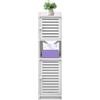 HUOLE Armadietto alto da bagno con ripiani, 1 anta, in PVC, armadietto alto in PVC, Alto mobiletto da bagno salvaspazio, organizzatore domestico per ufficio, soggiorno, cucina, ingresso, 22*20*75cm