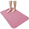 HOME ZEN HOUSEHOLD LINEN TAPPETO DOCCIA VASCA ANTISCIVOLO CON VENTOSE 100% PVC PLASTICA QUALITà COMFORT - ANTIMUFFA - SICUREZZA PER BAMBINI E ANZIANI 70x36 cm Rosa