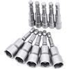 qipuneky 10 Pcs Bussole per avvitatore, 6-19 mm Hexagon Nut Driver Drill Bit, Attacco Esagonale da 1/4 per Trapani, Dadi e Adattatori per Bussole a Percussione