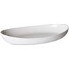 Omada Design Vassoio da Portata in Plastica Bicolore, 28x17x5 cm, Resistente, lavabile in lavastoviglie, Made in Italy, linea Trendy, Bianco