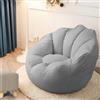 Highdi Pouf Poltrona a Sacco Bambini Adulti, Bean Bag Fodera per Fiori Petalo Ragazze Sacco di Fagioli per Decorazione della Soggiorno Giardino Salotto, Senza Ripieno (Aldult- 80x70cm,Grigio Chiaro)