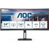 Aoc Monitor 34" 2K 1440p Curved Black CU34V5C BK