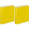 VELOFLEX - Raccoglitore ad anelli Basic, giallo, DIN A5, 4 anelli, 196 x 230 x 30 mm, PP rivestito, per circa 250 fogli da 80 g (Confezione da 2)