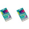WEDO Set di 12 evidenziatori, cancellabili, nei colori giallo, verde, rosa, viola, blu, turchese