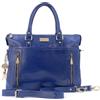 Catwalk Collection Handbags CATWALK COLLECTION - Vera Pelle - Borsa a Tracolla da Lavoro/Borse a Mano/Spalla/Messenger/Business/Tracolla Regolabile e Rimovibile - Per PC Laptop Portatile/Tablet - Adele - Azzurro BLU