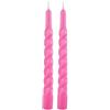 Cereria Di Giorgio Candele laccate tortiglione Ø 2,2 cm h. 21 cm - 3 pezzi - Fucsia (Confezione da 2)