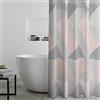 Catherine Lansfield Larsson Geo - Tenda da doccia, 180 x 180 cm, colore: Rosa