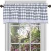 Achim Home Decor - Tende per finestre con mantovana a Quadri, Larghezza 147 cm, Lunghezza 35,5 cm, Motivo Scozzese Grigio e Bianco, filtrano la Luce, per Camera da Letto, Soggiorno e Sala da Pranzo