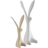 DRW Conigli Design Moderno Ceramica Set di 2 Figure 13x10x31 cm Grande