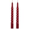 Cereria Di Giorgio Risthò 3206_28 Candele Laccate Tortiglione, Bordeaux, Diametro 2.2 cm, Altezza 21 cm, 3 pezzi (Confezione da 2)