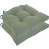 Arlee Cuscino per sedia in microfibra con fermatende (set da 2), verde oliva