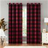 Melodieux Buffalo - Tende oscuranti a quadri scozzesi, lunghe 213 cm, per camera da letto, soggiorno, isolamento termico, oscuranti, con occhielli, 127 x 213 cm, 2 pannelli