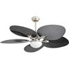 Eden pulse Ventilatore nichel e nero 24 W 2950 lm, 5 pale, 6 velocità, controllo, memoria, 36/48,5 x 132 x 132 cm