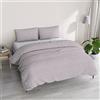 Italian Bed Linen Parure copripiumino ATHENA con sacco e federe stampati, CLARA ROSA, Matrimoniale