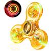 SCIONE Fidget Giocattoli Luminoso Fidget Spinner per Bambini LED Cristallo Ansia Anti-Stress Autismo Fidgets Migliore edc Giocattoli a Mano Giallo