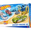 Hot Wheels - Set da 10 truck acrobatici, utilitari, da corsa e altri pick-up, veicoli die-cast in scala 1:64, modelli moderni e retrò da collezione, giocattolo per bambini, 3+ anni, HYM97
