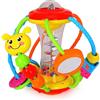 HOLA Giochi Motorie per Neonato 0 3 6 9 Mesi, Palla Sonaglio per Bambini Femmina Maschio, Montessori