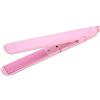 GERUI Mini Raddrizzatore per Capelli 2 in 1, Piastra Riscaldante in Ceramica Portatile, Arricciacapelli e Bigodino Piatto per Donne a Pelo Corto (Rosa)