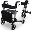 HEALTH Medical Fab Deambulatore Pieghevole Ultra Compatto e Leggero in Alluminio con Porta Bastone, Street