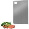 JAMSSOW Tagliere In Acciaio Inox, 24 x 15 cm Doppio Lato Tagliere in Titanio Alimentare, Tagliere in Titanio,Tagliere Cucina Multifunzione Professionale,Adatto per Carne, Frutta, Pasta, Verdure