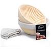 Arola Cestino rotondo da lievitazione Cestino per il pane Banneton Brotform per Pane e impasti Proofing Rising Rattan ciotola Cestino per la Prova del Pane Cestini per la Cottura del Pane 22cm（2 Pack）
