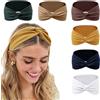 Nayyana 6 Pezzi Fasce per Capelli da Donna Antiscivolo Capelli Corti Corsa Sport Yoga Allenamento Fasce Elastiche per Capelli per Donne Turbante Capelli Twist Capelli per Ragazze