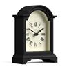 Jones Clocks® Bistro Orologio a camino | Piccolo orologio classico a arco superiore a carrozza | Nero | Stile classico contemporaneo per caminetto, scrivania, tavolo, mensola e comodino